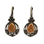 0061586-3 Нат.дерево Серьги , карельская береза