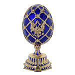 0023807 Традиции ФАБЕРЖЕ ЯЙЦО пасх."ГЕРБ"большое с Часами Н-18-01-11