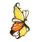 0045010/1826.4 Брошь Бабочка Кудрявая (комбинированный)