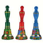 0042785/13*5 Бронза КОЛОКОЛЬЧИК "ОРНАМЕНТ" с деревянной ручкой