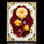 Панно настольное из янтаря "Открытка с цветами", фотография 1. Интернет-магазин ЛАВКА ПОДАРКОВ