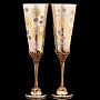 Набор бокалов для шампанского "Цветочный" серебро, фотография 2. Интернет-магазин ЛАВКА ПОДАРКОВ