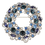  Традиции ФАБЕРЖЕ Брошь "ГОЛУБОЙ ЦВЕТОК" 5,6см 1020