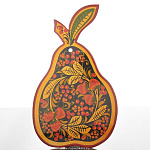 0018846/28см  Хохлома "Доска разделочная ГРУША"