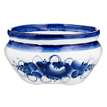 Бульонница фарфоровая 0,3 л с росписью. Гжель