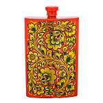 0063450 Хохлома ФЛЯГА  метал. кудрина красная 16*9 см в/кат 30300000000