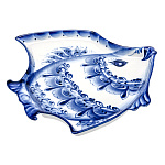 0063398 Гжель Лоток  "ЕРШ"в кобальте (СТС) 20805