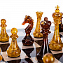 Шахматы с янтарными фигурами "Европа" 48х48 см, фотография 5. Интернет-магазин ЛАВКА ПОДАРКОВ