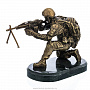 Бронзовая скульптура "Спецназовец с пулеметом", фотография 3. Интернет-магазин ЛАВКА ПОДАРКОВ