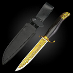 0048322 Златоуст Оружие сувенирное НОЖ "Финка" золочение