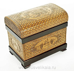 /02008 Береста Шкатулка-сундук "Тройка" (02008)