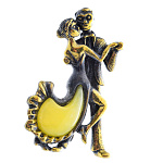 0045274/1638.4 Брошь Парочка Сальса (белый)