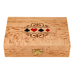 0063095 Карельская береза Набор Покер , шпон162*117*43, вес 0,55 кг