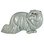 00612671  Сувенир Скульптура "СЕРЫЙ ПЕРСИДСКИЙ КОТ " фарфор 18*10см