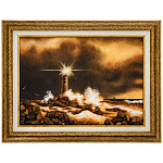 0090024 НП-  Картина янтарная "МАЯК" 30*40см  