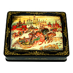 200883 Лаковая миниатюра Шкатулка "У стен Московского Кремля" 16*13см 6,004