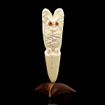Скульптура из кости "Филин-ангел"