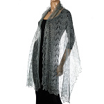 0061338  Пуховый платок  ПАЛАНТИН СЕРЫЙ 