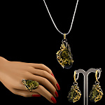 720026/3,25г/р-р 18  Серебро 925* КОЛЬЦО вст.Янтарь р-р 18