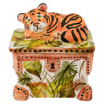 /МАЙОЛИКА  Тигренок на шкатулке 