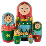 Матрешка "Традиционная с курицей" 5 мест