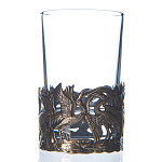 0057456 Бронза СТОПКА "ТАНЦУЮЩИЕ ЖУРАВЛИ" 23 г  эксклюзив, ручная работа  23