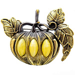 0049805/2129.4 Брошь Тыква (белый)