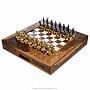 Шахматы деревянные с металлическими фигурами "Ледовое побоище", фотография 1. Интернет-магазин ЛАВКА ПОДАРКОВ