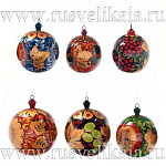 0026899/8см Хохлома ШАР ЕЛОЧНЫЙ В АССОРТИМЕНТЕ 8см