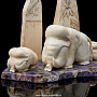 Скульптура из кости "Семья мамонтов", фотография 5. Интернет-магазин ЛАВКА ПОДАРКОВ