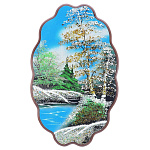 0052483/7353/45*29см  Нат.камень Панно"Весна" вертикальное Багет №4 ассортимент