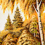 Картина янтарная "Лесное озеро" 30х40 см, фотография 6. Интернет-магазин ЛАВКА ПОДАРКОВ