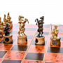 Шахматы деревянные "Полтава" с фигурами из цинкового сплава с чернением, фотография 4. Интернет-магазин ЛАВКА ПОДАРКОВ
