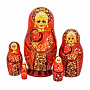 Матрешка "Русская красавица" 5 мест, фотография 3. Интернет-магазин ЛАВКА ПОДАРКОВ