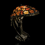 Настольная лампа из янтаря и бронзы "Мадонна"