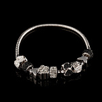 824741/22,13г  Серебро 925* БРАСЛЕТ  вст Сваровски