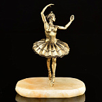 0019207-Н/К Бронза Статуэтка "Балерина" на камне 8,5*7,5*11см (93556)