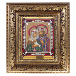 0048002 ИКОНА "Петр и Феврония Муромские" багет-золочение (презентация) №16 в П/У дуб
