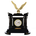 0062146/23*11*27см  Обсидиан Часы "Орел" черный , бронза