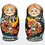 4554-5м-9см-р/цв Матрешка "СКАЗКИ"  в ассортименте 5 мест 9см, фотография 2. Интернет-магазин ЛАВКА ПОДАРКОВ