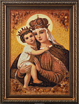 Картина янтарная "Икона "Божья Матерь Взыскание погибших"