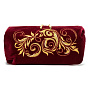 Косметичка "Листопад". Бордовая с вышивкой, фотография 2. Интернет-магазин ЛАВКА ПОДАРКОВ