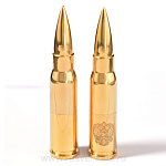 0020600/16ГГ Златоуст ФЛЕШКА - ГИЛЬЗА позолота, 16ГГ.в ФУТЛЯРЕ