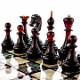 Шахматный ларец с натуральным перламутром и фигурами из янтаря, фотография 2. Интернет-магазин ЛАВКА ПОДАРКОВ