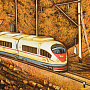 Картина янтарная "Поезд Сапсан" 30х40 см, фотография 2. Интернет-магазин ЛАВКА ПОДАРКОВ