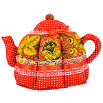 300152 Сувенир Грелка на Чайник " ЧАЙНИК" Гжель (красный)
