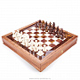 Шахматы из камня в ларце 43*43 см "Американские", фотография 1. Интернет-магазин ЛАВКА ПОДАРКОВ