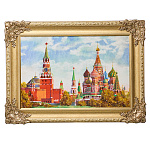 Картина янтарная "Вид на Кремль" 60х40 см