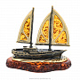 Статуэтка с янтарем "Корабль Попутный ветер", фотография 3. Интернет-магазин ЛАВКА ПОДАРКОВ