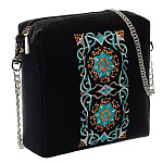 -2000357217876 Сумка "Арабеска" бархат Разм. 15*15*6,5 Мод. 982 Рис. 2730 ((Т00029104) бархат